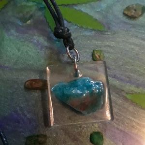 Raw Amazonite Pendant
